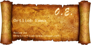 Ortlieb Emma névjegykártya